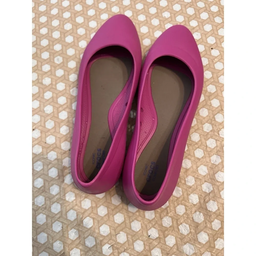 Crocs Lina Ballet Flats Womens Size 7 Comfort Slip On Casual Shoes Purple